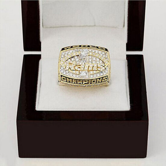 Wholesale 1999 Los Angeles RAMS Replica Super Bowl Copper High Quality Fans world Championship Ring with Gorgeous Wooden Boxes